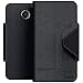 Cellto Google Nexus 6 Premium Wallet Case with HD Screen Protector [Dual Magnetic Flap] Diary Cover /w ID Pocket Top Quality & Stand in Multiple Angles + Life Time Warranty - Premium Black