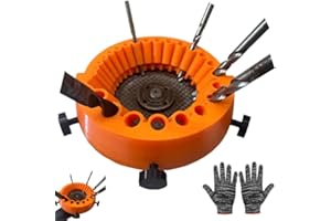 UHIVE Handheld Drill Bit Sharpener for All Bits, Power Drill Bit Grinding Attachment Sharpening Jig for 125 mm Grinder, Old Drill Bit Grinder Giant Blade Angle Grinder for 2 to 13 mm Drill Bits (1pc)