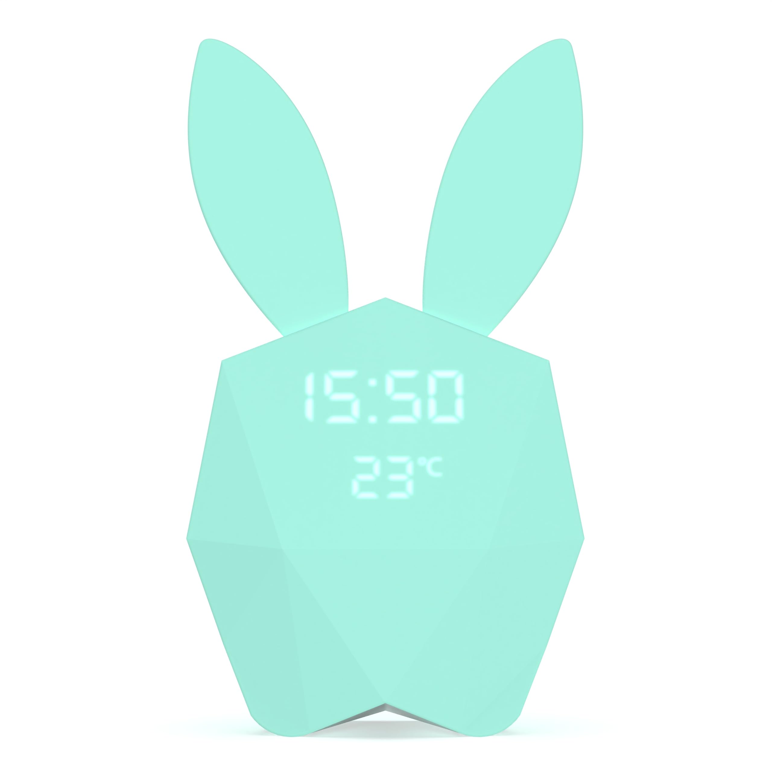 Mob Cutie Clock Connect – Smart and Connected Alarm Clock with Motion Sensor – Portable Nightlight – Turquoise