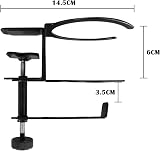 WANGCL Desk Cup Holder 360° Rotating Under Desk Headset Stand Aluminum Alloy view 4