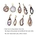 JOYA GIFT Geode Agate Druzy Natural Stone 14k Gold Plated Necklace Gifts for her
