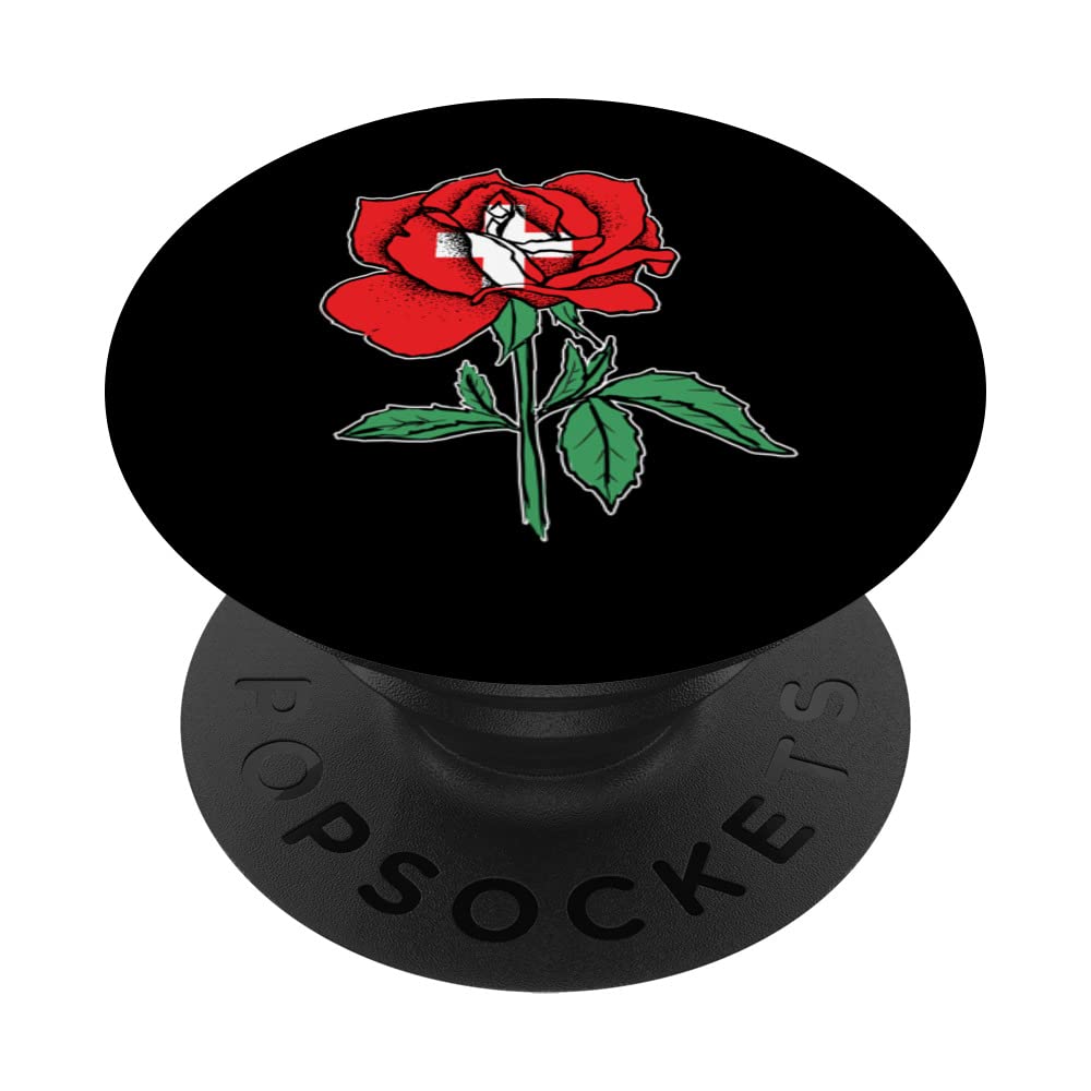 Swiss Rose Switzerland Swiss PopSockets Swappable PopGrip