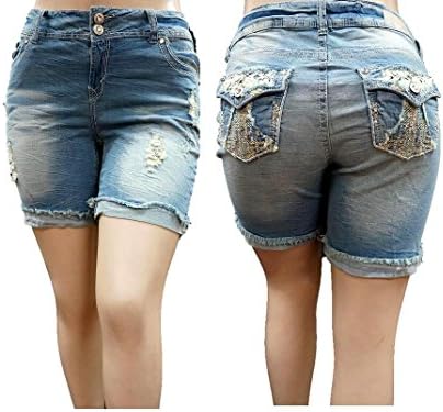 Torrid/Jack David Womens Plus Size Shorts Stretch Distressed TIE-DYE Black & White Cotton Denim Jeans