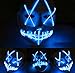 BV Company USA Stock Halloween Mask LED Light up Purge Mask for Festival Cosplay Halloween Costume (Blue 2)