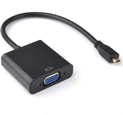 Amazon Micro Hdmi To Vga 変換アダプタ Micro Hdmi Vga変換ケーブル Vgaケーブル コンバータ 変換 端子 アダプタ Hdmiアダプタ Hdmi出力をvgaに変換 ブラック ファイト産業 Hdmiケーブル