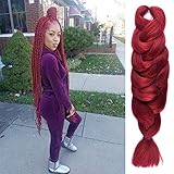 Top Hair 1Pcs/Lot #Burgundy 100% Kanekalon Jumbo Braiding Hair 84