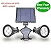 [400 Lumen Super Bright] HKYH 400 Lumen 2 Lamp Base 8 LED Solar Spotlight,360°angle Adjustable, Waterproof Solar Landscape Light, Solar Light Outdoor Garden for Wall, Patio, Deck, Pool Area, Etc.