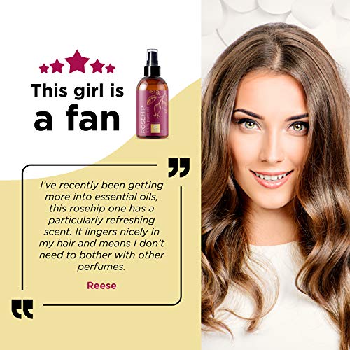 Pure Rosehip Oil for Face Care Cold Pressed Nourishing Hair Skin and Nail Moisturizer for Dry