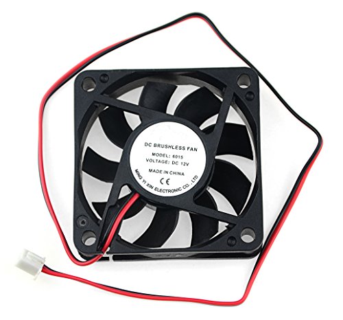BXQINLENX 6015 Dc12v Quiet Brushless Cooling Fan Miniature Cooling Fans 2pin 60x60X15mm 9 Blade (3 PCS)