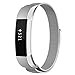 Fitbit Alta HR and Alta Bands, Coukou Milanese Loop Stainless Steel Replacement Metal Band Strap Bracelet for Fitbit Alta HR and Alta, Silver