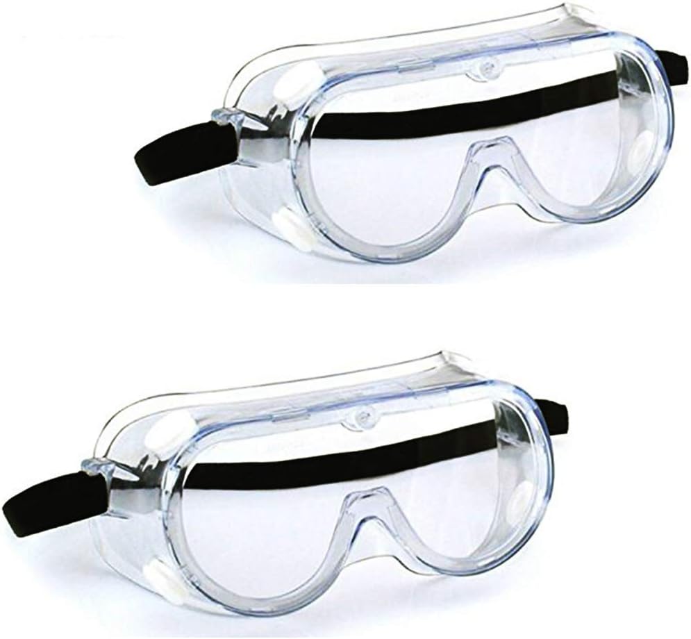 FNBK 2 Stück Schutzbrille Arbeitsschutzbrille,Antivirus Medizinische Schutzbrille/Anti-Fog/Anti-Speichel Transparent Vollsichtbrille Augenschutz für Arzt, Labor, Geschlossen Chemische Schutzbrille