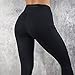 Plunger Women Casual Solid High Waist Sports Fitness Leggings Yoga Skinny Trousers with Pockets Black