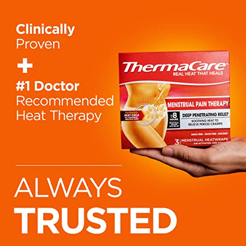 ThermaCare Portable Menstrual Heating Pad, Period Paid Relief Heat