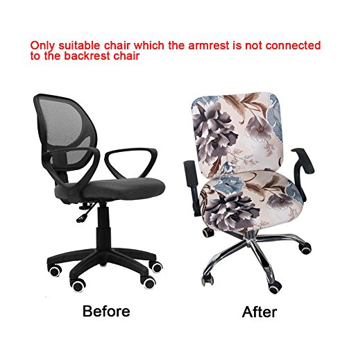 Office Computer Chair Cover Printing Rotating Armchair Cover Slipcover - Thumbnail 5