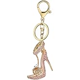 KACEPAR Shoe Key Chain High Heel Rhinestone Key Ring Key Wallet Backpack Handbag Pendant Strap Pendant High Hee