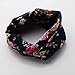 DreamLily Women's Elastic Flower Printed Turban Headwrap Knotted Soft Twisted Headband (11#)