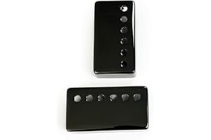OVSAL 2 PCS Brass Humbucker Guitar Pickup Covers 50mm/52mm Pole Spcing Guitar Pickup Covers Neck Bridge Pickup Covers electric guitar pickup covers for Les Paul Electric Guitar (Black)