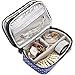 Teamoy Jewelry Travel Case Organizer - Small Storage Bag for Necklace, Earrings, Rings, Watch, Purple Dots