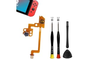 MYPUQIAO 1 Set L- Button Key Ribbon Flex Cable Replacement for Nintendo Switch Joycon NS Left Joycon Controller with Repair Tool Set(Y2.0screwdriver +1.5screwdriver crowbar triangle paddles)(Joycon-L)