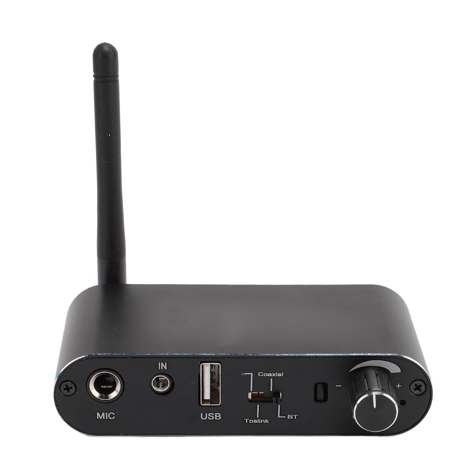 Digital to Analog Sound Converter, Digital Sound Adapter with Remote Control, Support MIC, Optical, Coaxial, AUX, USB, Bluetooth Inputs, for Smartphones Tablets