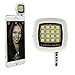 Efanr Portable Mini 16 LED Dimmable Light Cellphone Camera Flash Fill-in Light Pocket Spotlight Photo Video Light Lamp Speedlite For Android Smartphone and Tablets Camera (White)