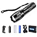 MAIKAIRUI Super Bright LED Flashlight Cree Xml T6 Handheld Torch with Charger Rechargeable 18650 Lithium Ion Battery 5 Modes Zoomable for Hiking Camping Cycling