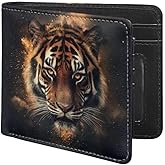 Coldinair Tiger Kids Wallets for Teen Leather Bifold Wallet for Teen Boys,Cool Credit Card Cash Id Holder Rfid Blocking Small Wallets with Coin Pocket