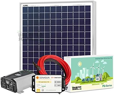 Unlimited Solar P4 Series 30 Watt 12 Volt MPPT Off-Grid Solar Panel Kit