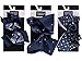 French Toast Kid's School Uniform Bow Hair Accessories, 3-pack, Navy Blue & White, One Size