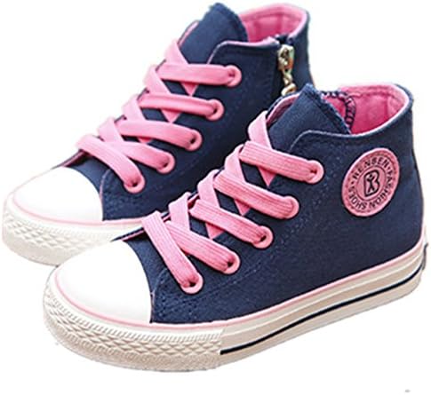 GZYIBU Kids Boys Girls Canvas High Top Gym Shoes Trainers Sneakers(Toddler/ Little Kid/ Big Kid) (11.5 M US Little Kid, M6158 DK BLUE)