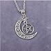 Silver Pentagram and Crescent Moon Pendant - Wiccan Jewelry, Pentacle Necklace, Pentagram Necklace