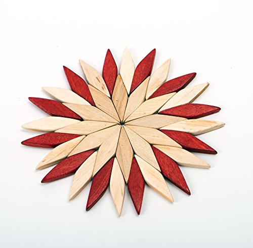 Set of 3 Small Handmade Wooden Trivets For Hot Dishes - Diameter 6.5"- Coasters and Hot Pads - Great Kitchen Gift Idea - by SPL Woodcraft Ukraine