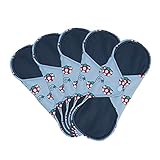 Women Bamboo Reusable 8-11 Inch 3 Sizes Cloth Sanitary Pads Napkins for HEAVY Flow or OVERNIGHT - 5 Pack Set,3 Size(S/M/L)