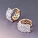 GULICX Gold Plated Base White Rhinestone CZ Eternity Women Girl Party Hoop Earrring
