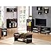 Furinno Wall-mounted Storage Shelf with 2 Bin Drawers, Espresso/Brown
