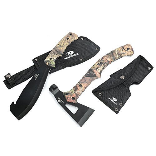 Mossy oak 2-piece outdoor camping survival hunting axe …