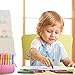 Hapree 24 Colors Kids Washable Markers with Stamper Non-Toxic Coloring Marker Stamp Pen Fine Tip