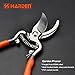 Hand Pruner Garden Shears Professional Bypass Pruner with Safety Lock Bypass Pruning Shears Tree trimmer pruner (Heavy Duty)