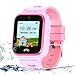 UOTO 4G Kids Smartwatch Phone with Sim Card, WiFi LBS GPS Tracker Watch Waterproof for Children with Pedometer/Remote monitoring/Game/FaceTalk/2-way Call/SOS, Kids Girls Toys Age 4-14 (Pink)