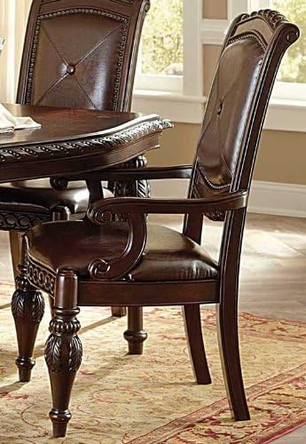 Antoinette Arm Chair in Multi-Step Rich Cherry [Set of 2]