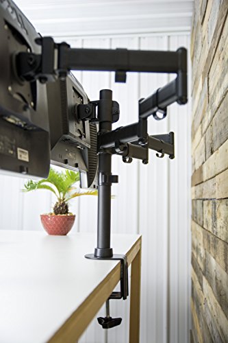 VIVO Triple Monitor Adjustable Mount/Articulating Stand for 3 LCD Screens Upto 24" (STAND-V003M) - Thumbnail 5