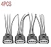GooDeal 4pcs Connector Plug Harness Ignition Coil 90980-11885 for Toyota Lexus 4-way Female