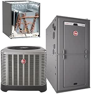 Amazon.com: Rheem / Ruud 5 Ton 14.5 Seer 125,000 Btu 80% Afue Gas