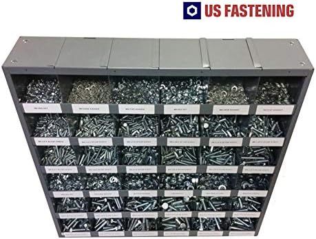 2540 Piece Metric Class 10.9 Bolt, Nut, and Washer Assortment with 36 Hole Bin