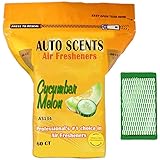 Auto Scents Professional Air Freshener Pads - Cucumber Melon Scent (60 Pads per Pack) for Cars, Houses, RVs, Boats, and Campers