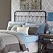 Fairfield Metal Headboard with Spindles and Castings, Dark Roast Finish, King
