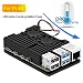 Pi 4 Case, Raspberry Pi 4 Armor Case Metal Case with Dual Fan Aluminium Alloy, Raspberry Pi 4 Fan, Pi 4 Heatsink for Raspberry Pi 4 Model/Pi 4B