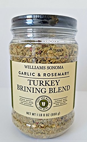 Williams Sonoma Turkey Brining Blend - Garlic & Rosemary (1 LB 8 oz) (ONE JAR) - //coolthings.us
