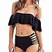 Vsecrety Two Piece Women's Halter Off the Shoulder Flounce Swimsuits High Waisted Bikini Sets