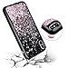 Caka iPhone XS Max Case, iPhone XS Max Glitter Case Starry Night Series Fashion Luxury Bling Flowing Liquid Floating Sparkle Glitter Girly Cute Soft Black Case for iPhone XS Max (6.5 inch) (Rose Gold)